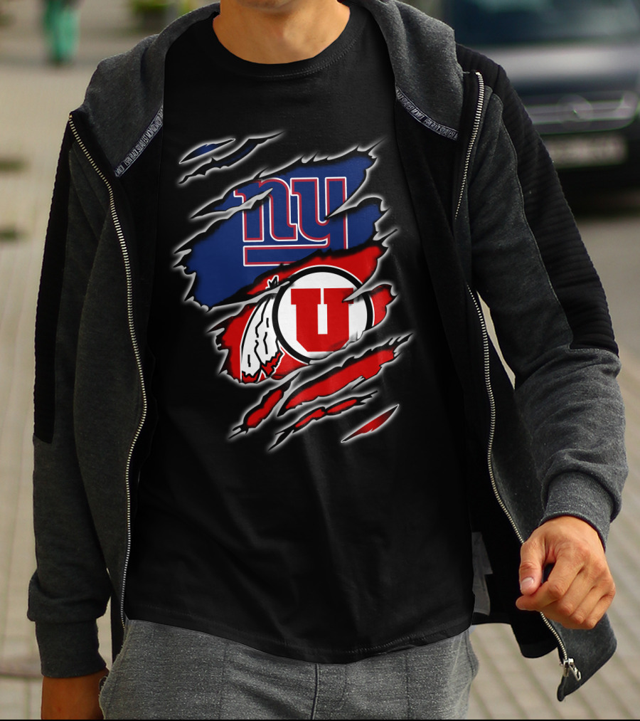 Giants Utes Dual Logo Scratch T-Shirt