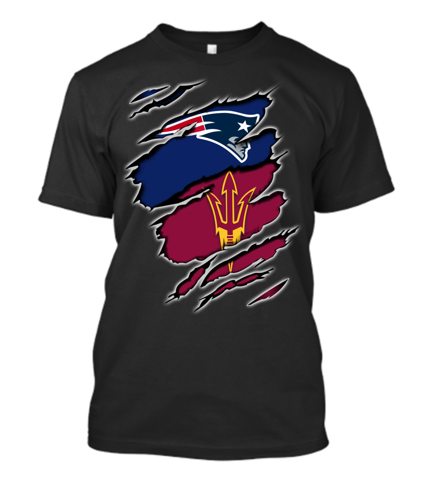 Patriots Arizona State University Torn Overlay T-Shirt