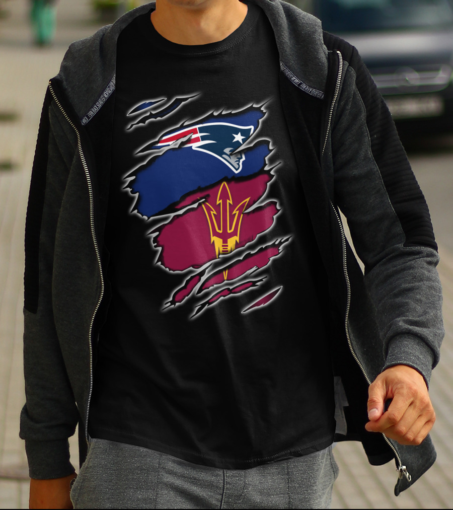 Patriots Arizona State University Torn Overlay T-Shirt