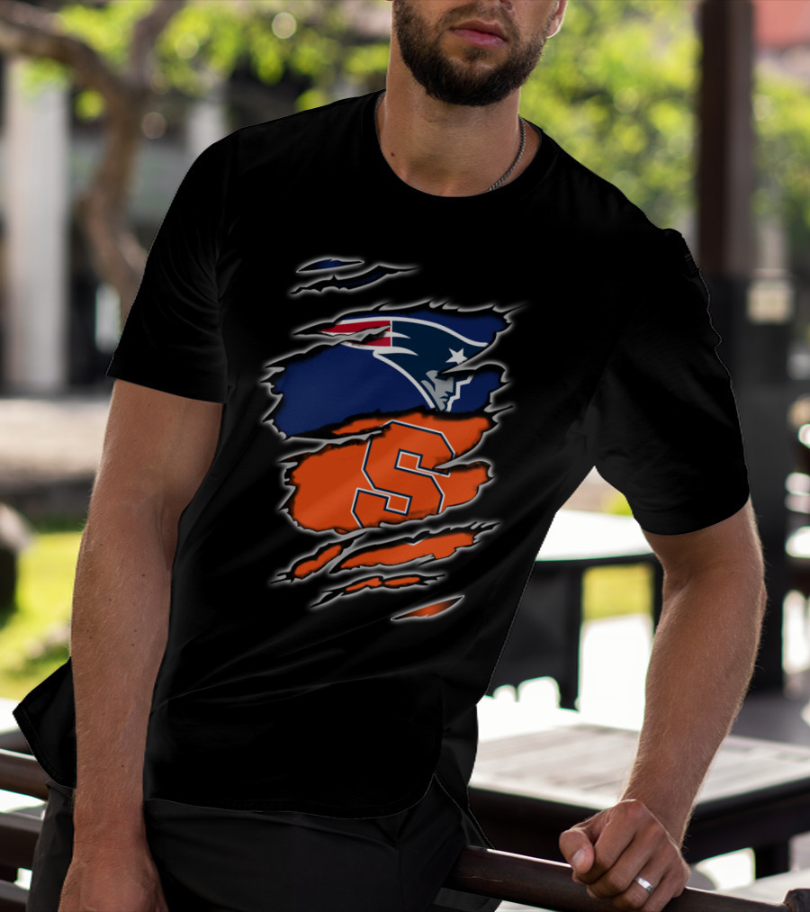 Patriots Syracuse Football Fan Logo Crossover T-Shirt