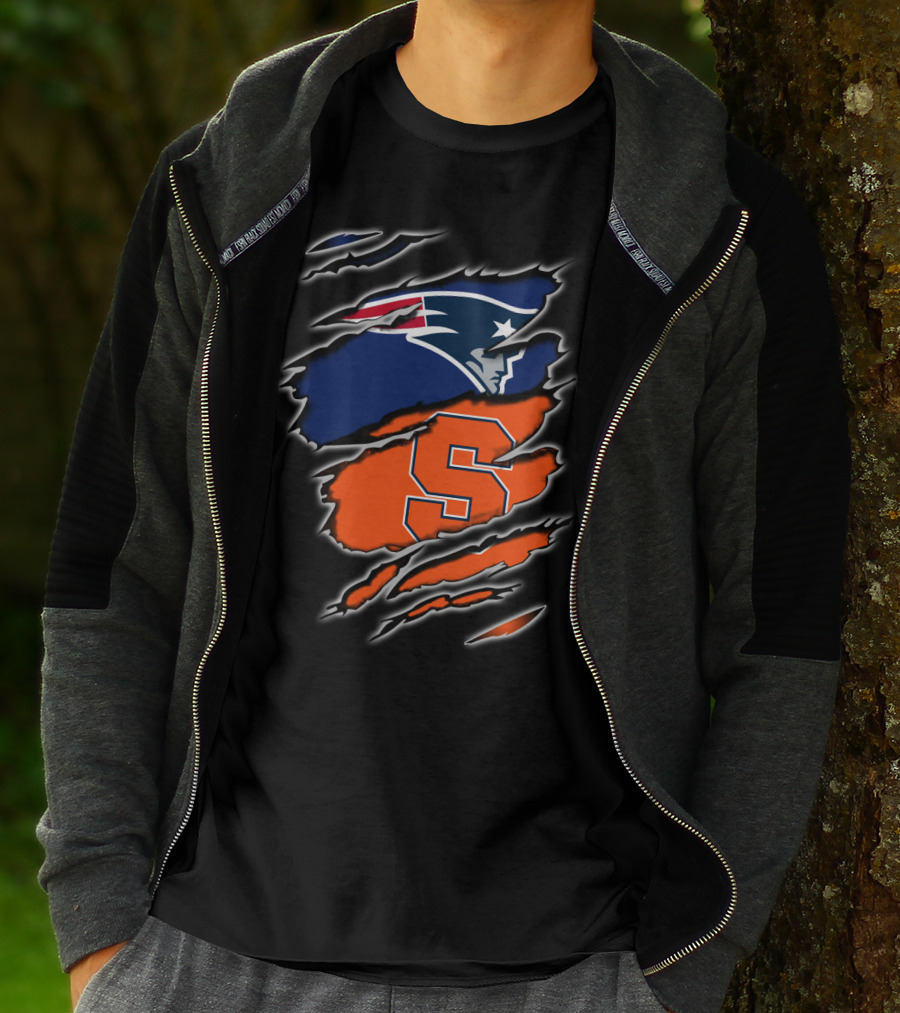 Patriots Syracuse Football Fan Logo Crossover T-Shirt