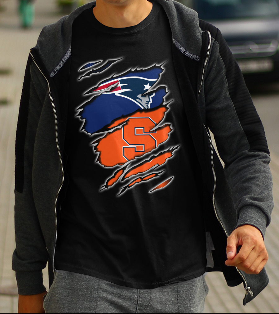 Patriots Syracuse Football Fan Logo Crossover T-Shirt