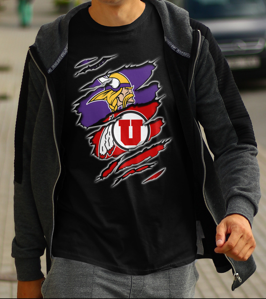 Minnesota Vikings Utah Utes Collaboration T-Shirt