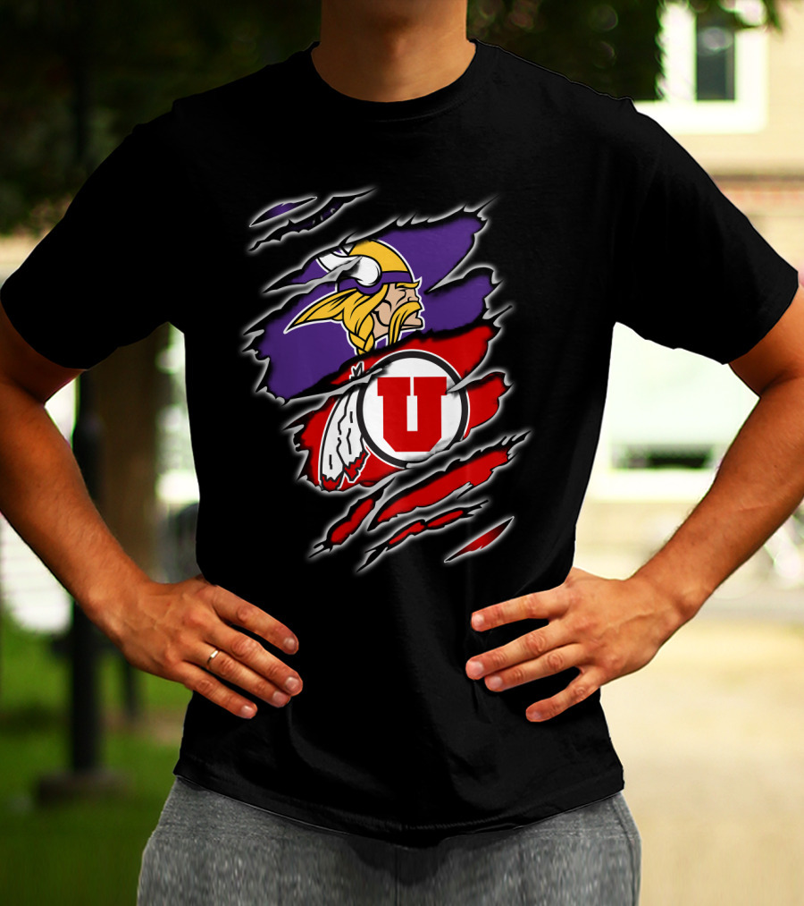 Minnesota Vikings Utah Utes Collaboration T-Shirt