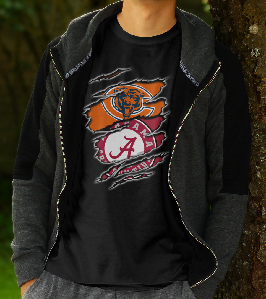 Chicago Bears Alabama Crimson Tide Crossover T-Shirt