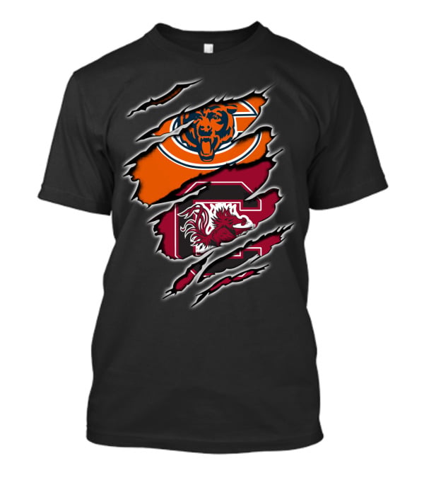 Bears Gamecocks Logo Mashup T-Shirt