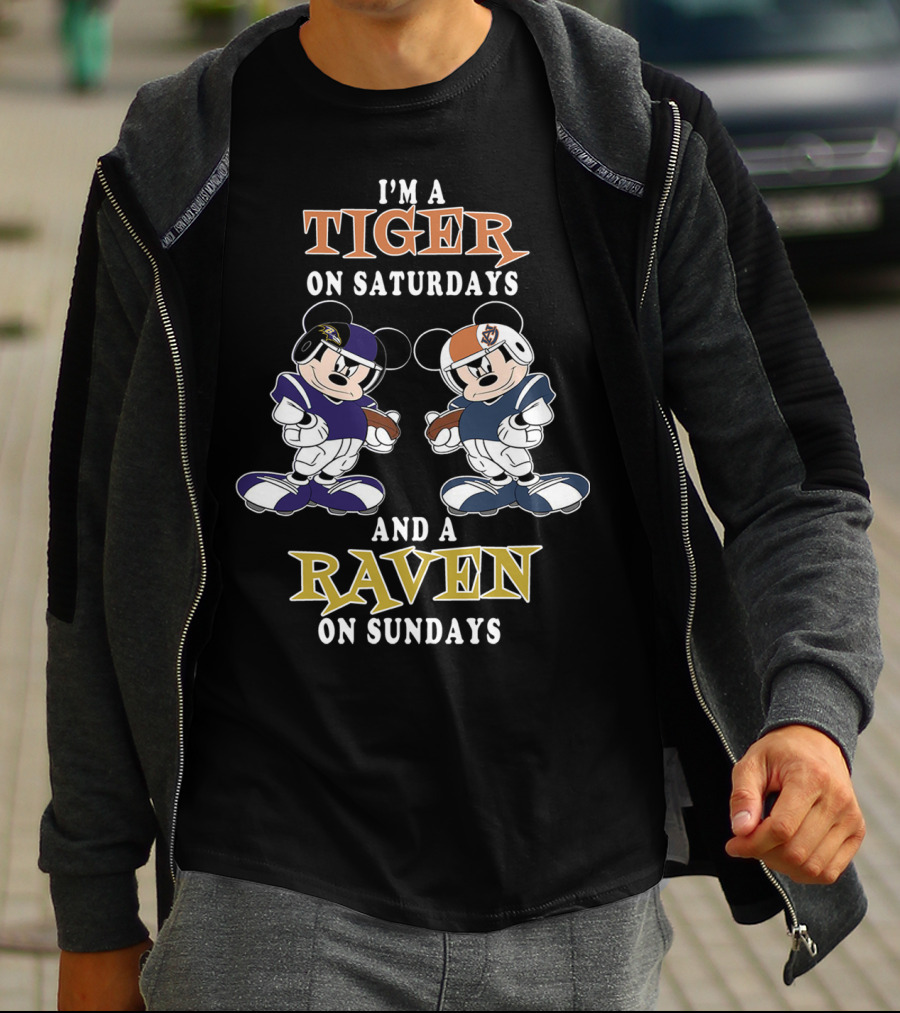 I'm A Tiger On Saturdays And A Raven On Sundays T-Shirt