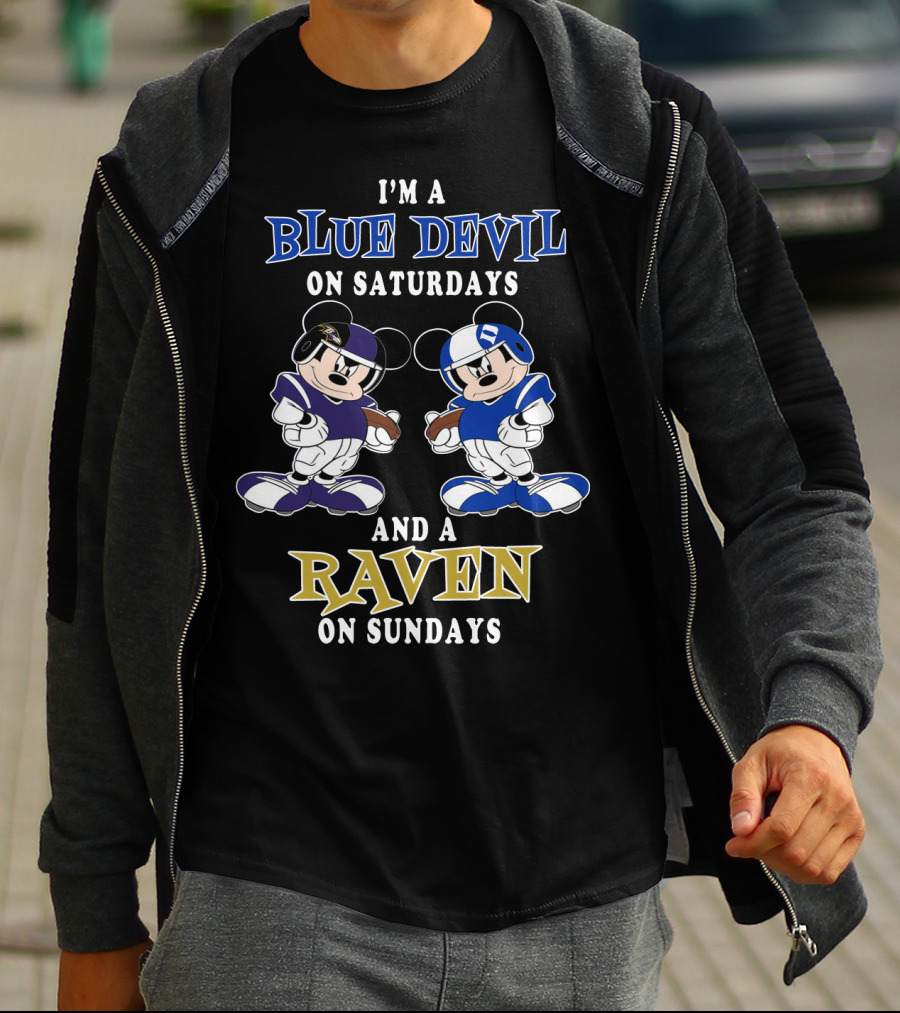 I'm A Blue Devil On Saturdays And A Raven On Sundays T-Shirt