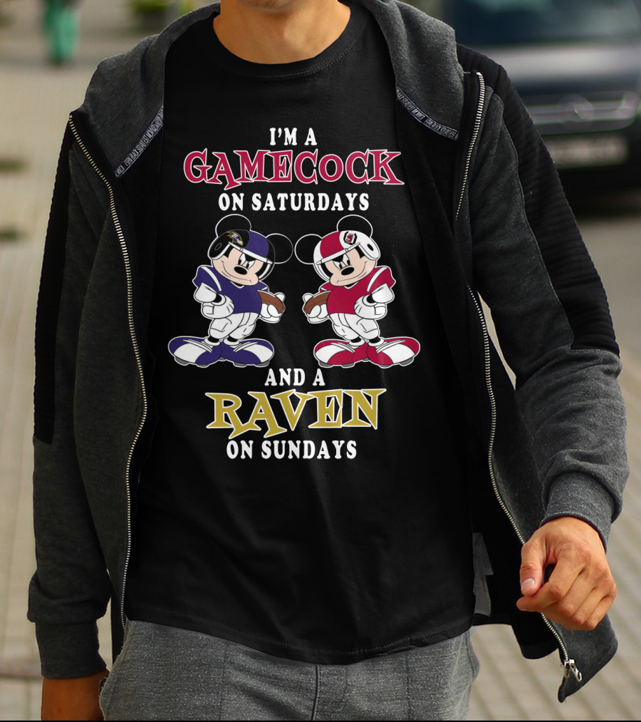 I'm A Gamecock On Saturdays And A Raven On Sundays T-Shirt