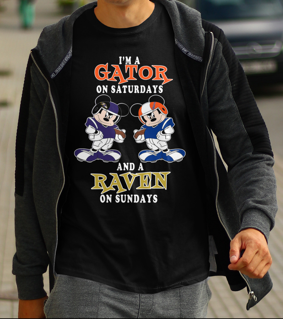 I'm A Gator On Saturdays And A Raven On Sundays T-Shirt
