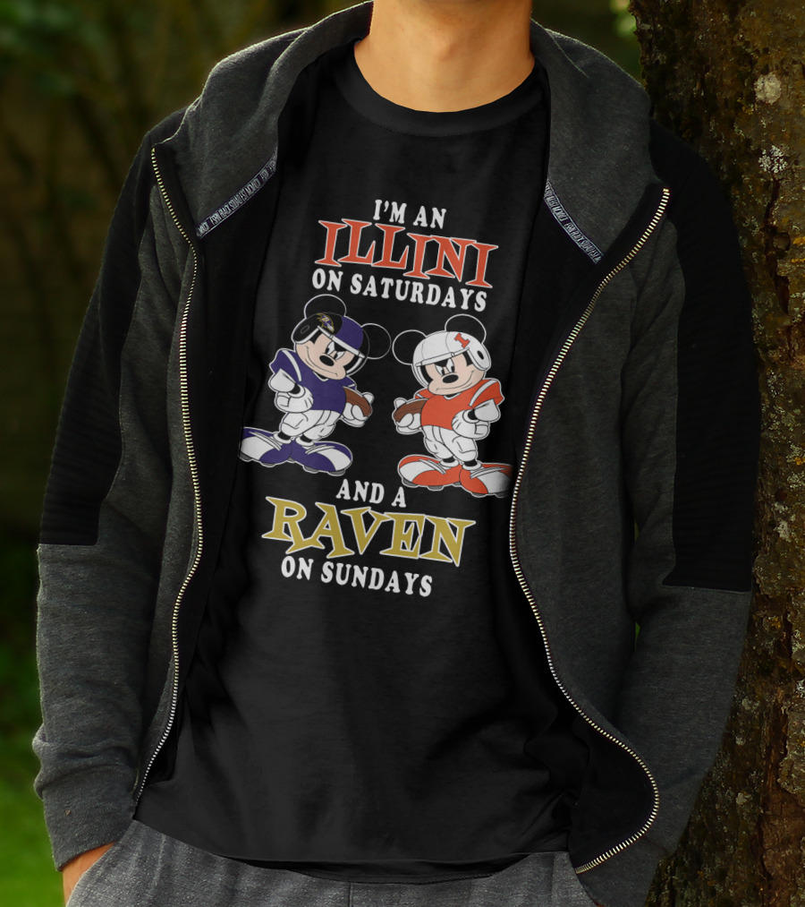 I'm An Illini On Saturdays And A Raven On Sundays T-Shirt