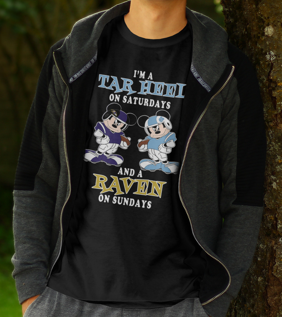 I'm A Tar Heel On Saturdays And A Raven On Sundays T-Shirt