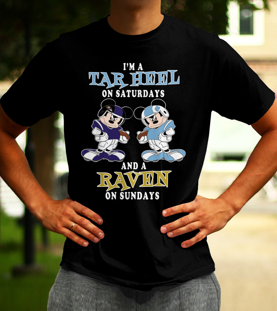 I'm A Tar Heel On Saturdays And A Raven On Sundays T-Shirt