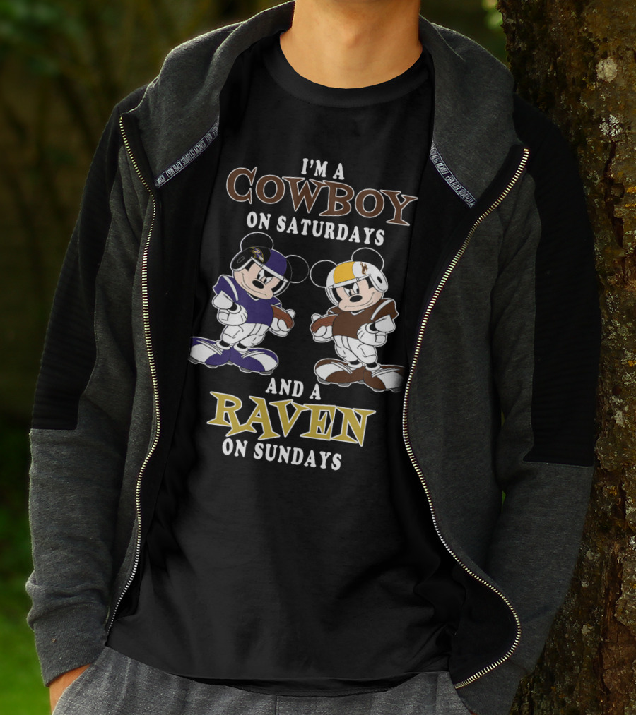 I'm A Cowboy On Saturdays And A Raven On Sundays T-Shirt