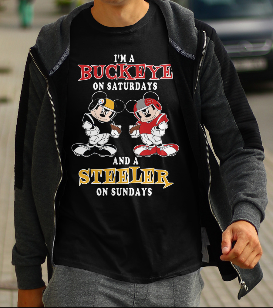 I'm A Buckeye On Saturdays And A Steeler On Sundays T-Shirt