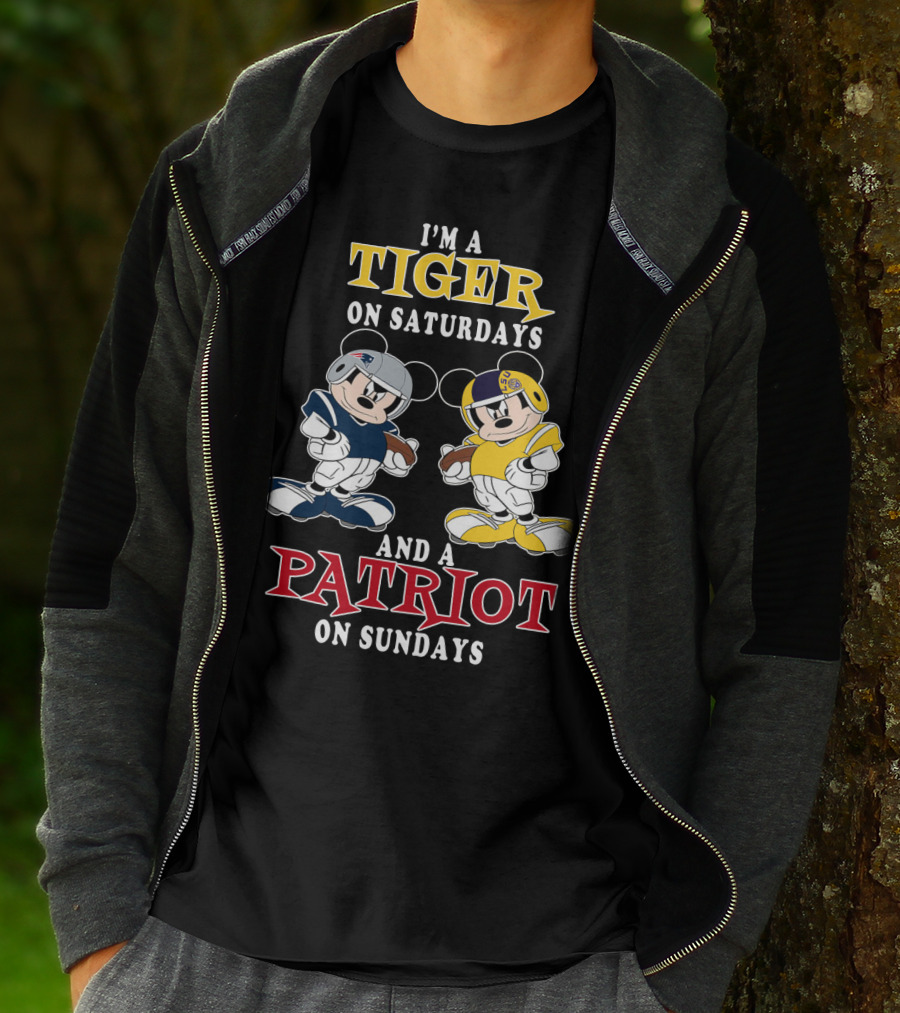 I'm A Tiger On Saturdays And A Patriot On Sundays T-Shirt
