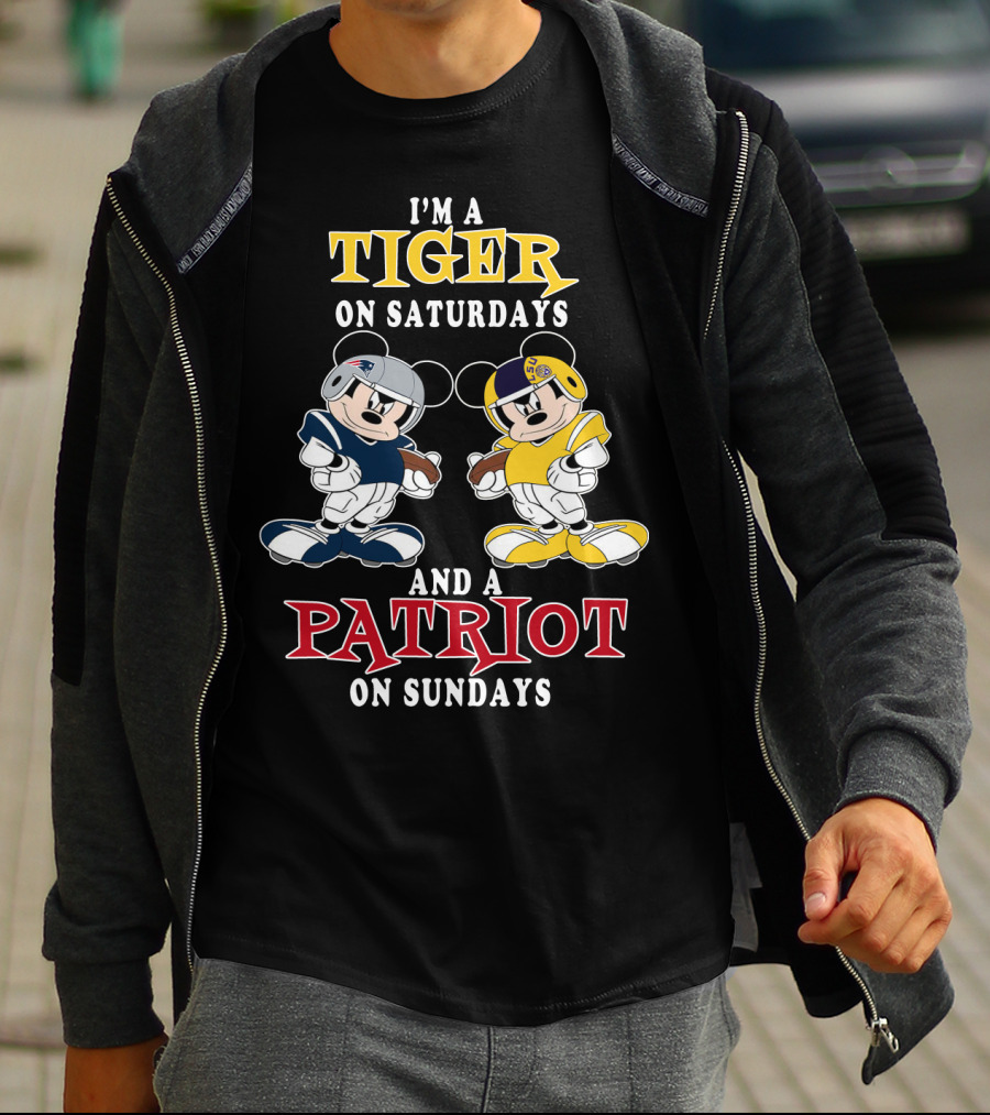 I'm A Tiger On Saturdays And A Patriot On Sundays T-Shirt