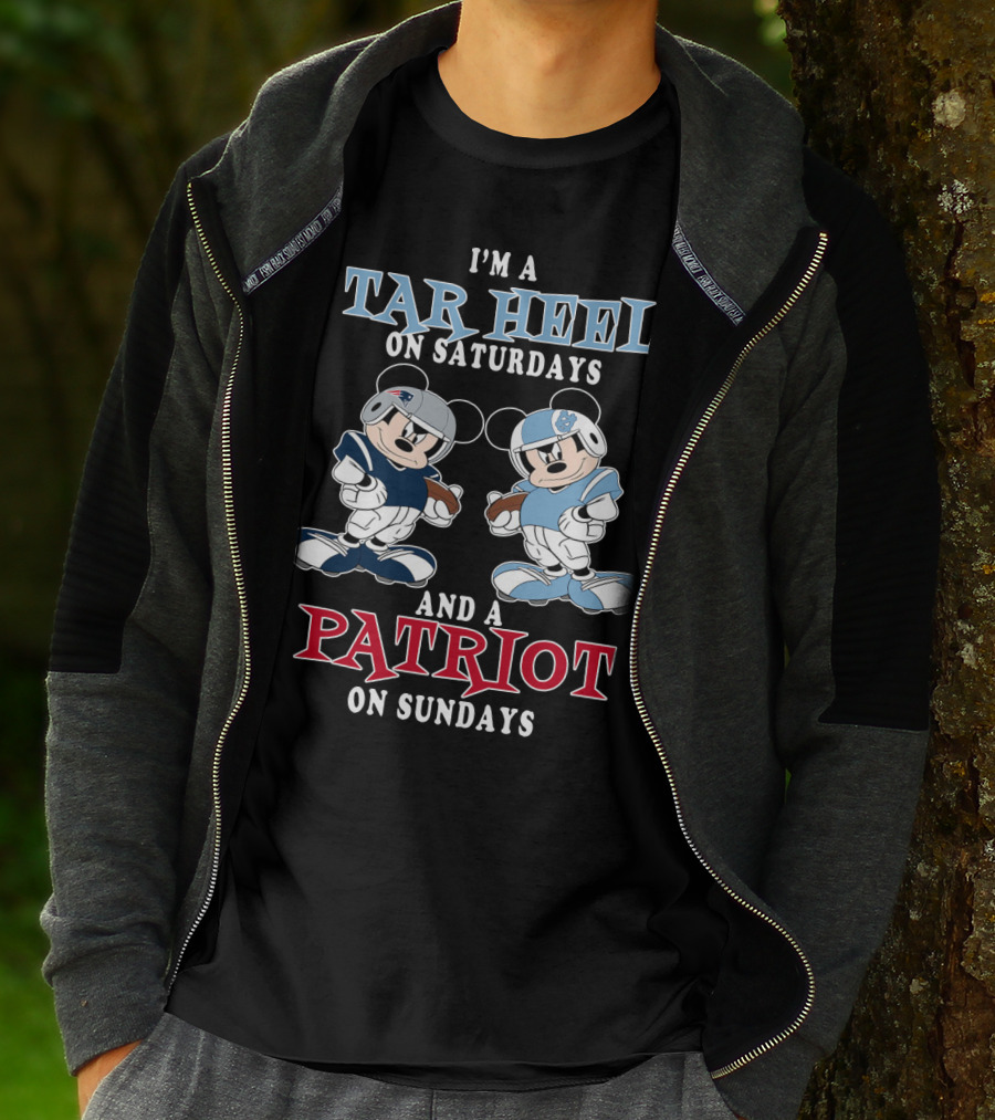 I'm A Tar Heel On Saturdays And A Patriot On Sundays T-Shirt