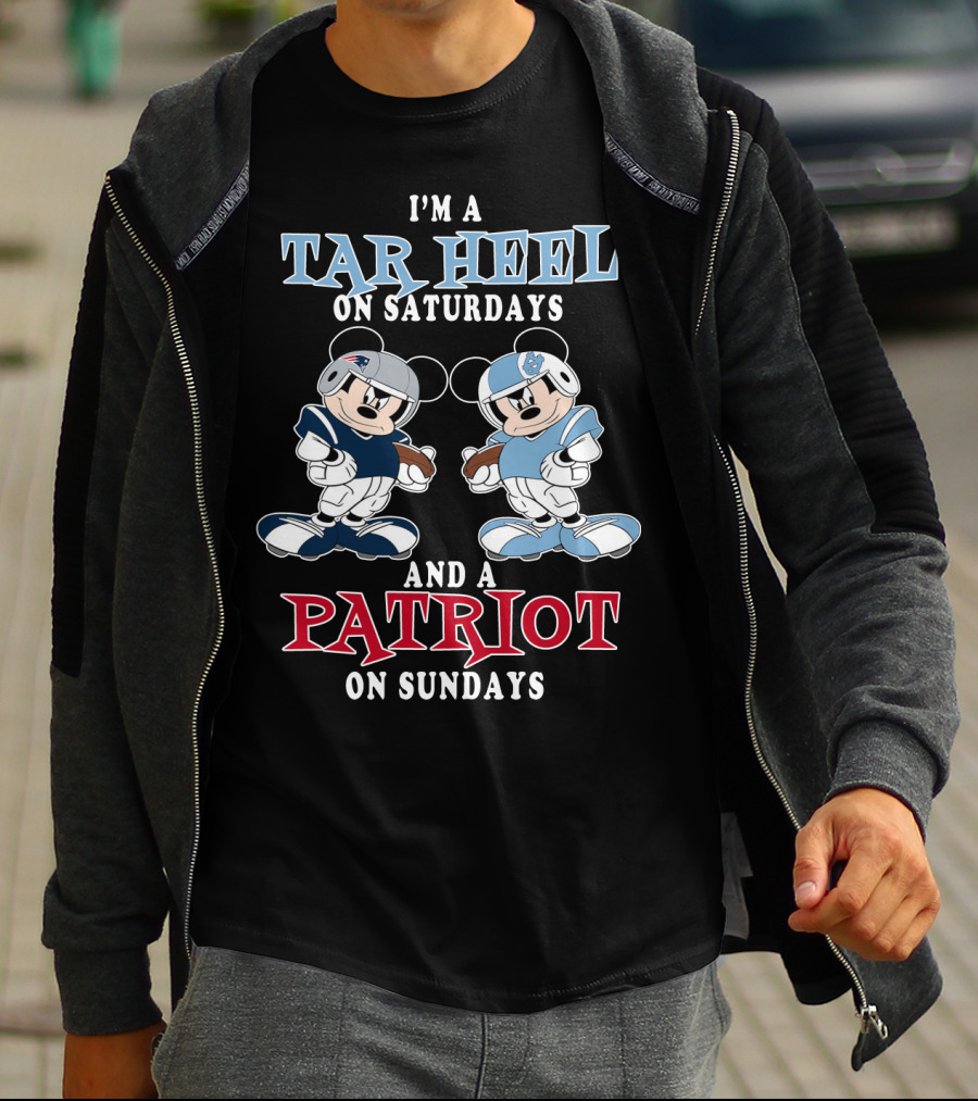 I'm A Tar Heel On Saturdays And A Patriot On Sundays T-Shirt