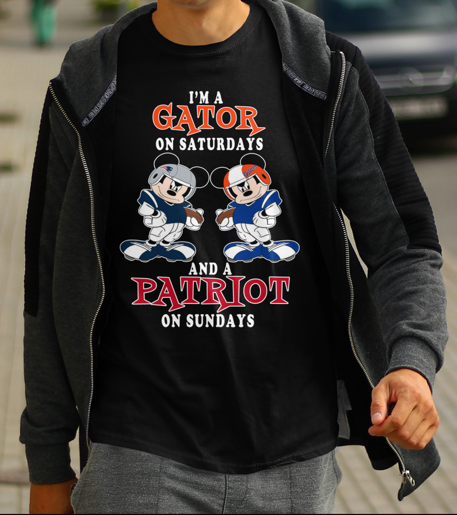 I'm A Gator On Saturdays And A Patriot On Sundays T-Shirt