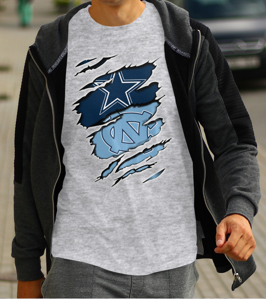 Cowboys Star Tarheels Claw Rip Fusion T-Shirt
