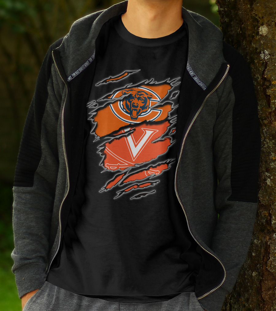 Bears Cavaliers Chicago Virginia Claw Marks T-Shirt