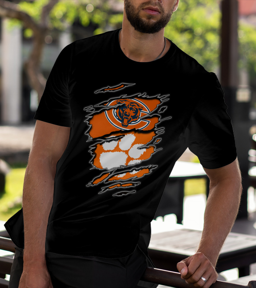 Chicago Bears Clemson Tigers Mashup T-Shirt