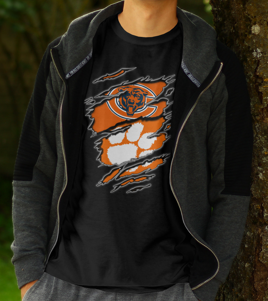 Chicago Bears Clemson Tigers Mashup T-Shirt