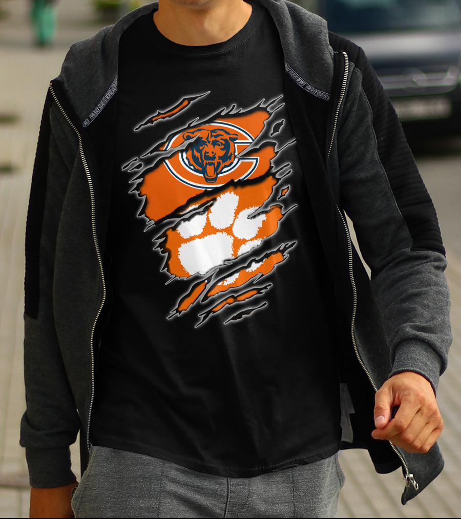Chicago Bears Clemson Tigers Mashup T-Shirt