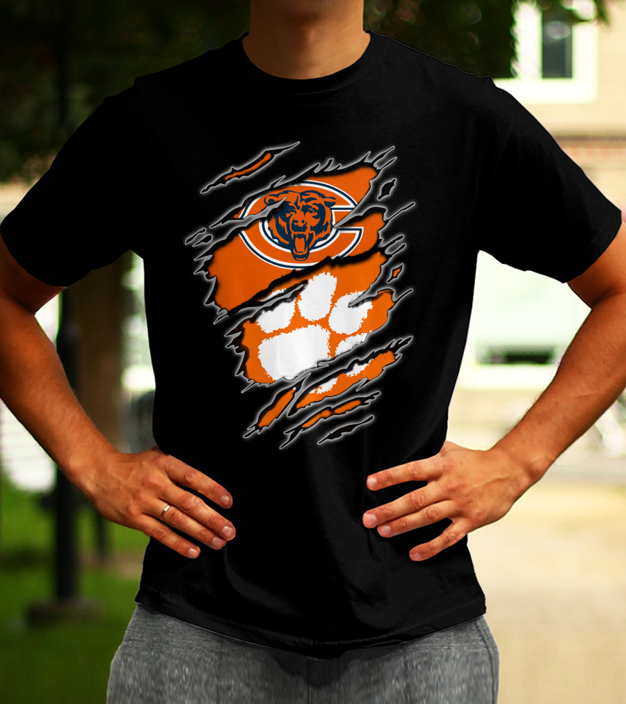 Chicago Bears Clemson Tigers Mashup T-Shirt