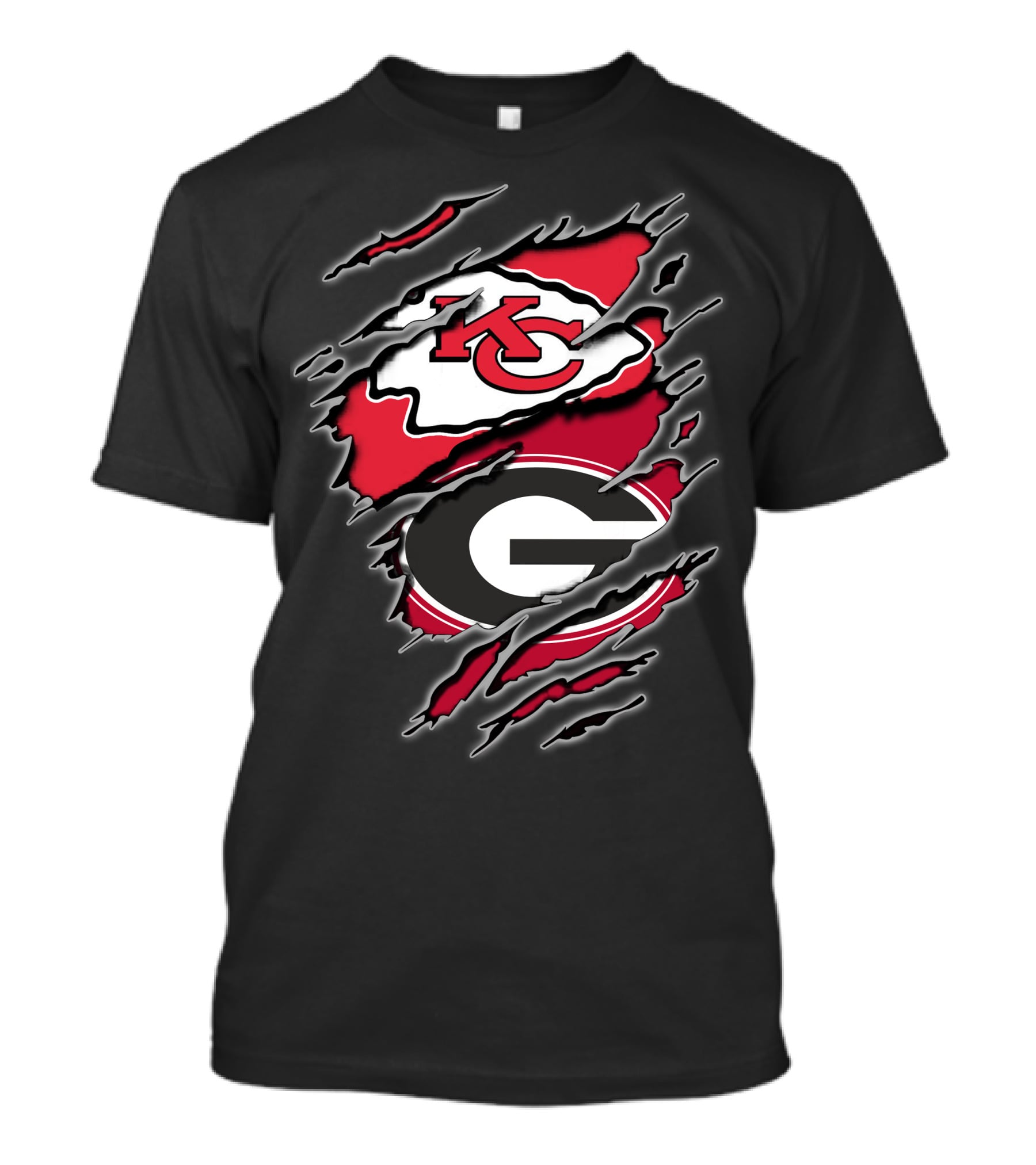 Chiefs Bulldogs KC G Logo Torn Layer T-Shirt