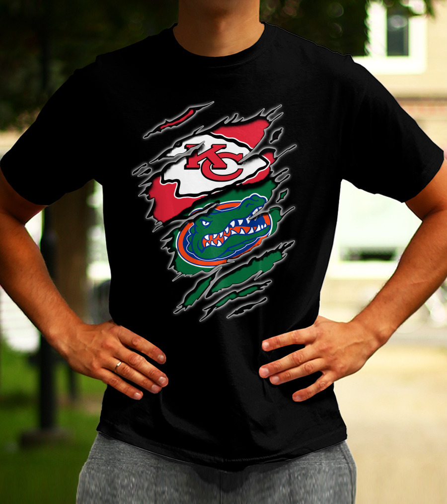 Kansas City Chiefs Florida Gators Integration T-Shirt