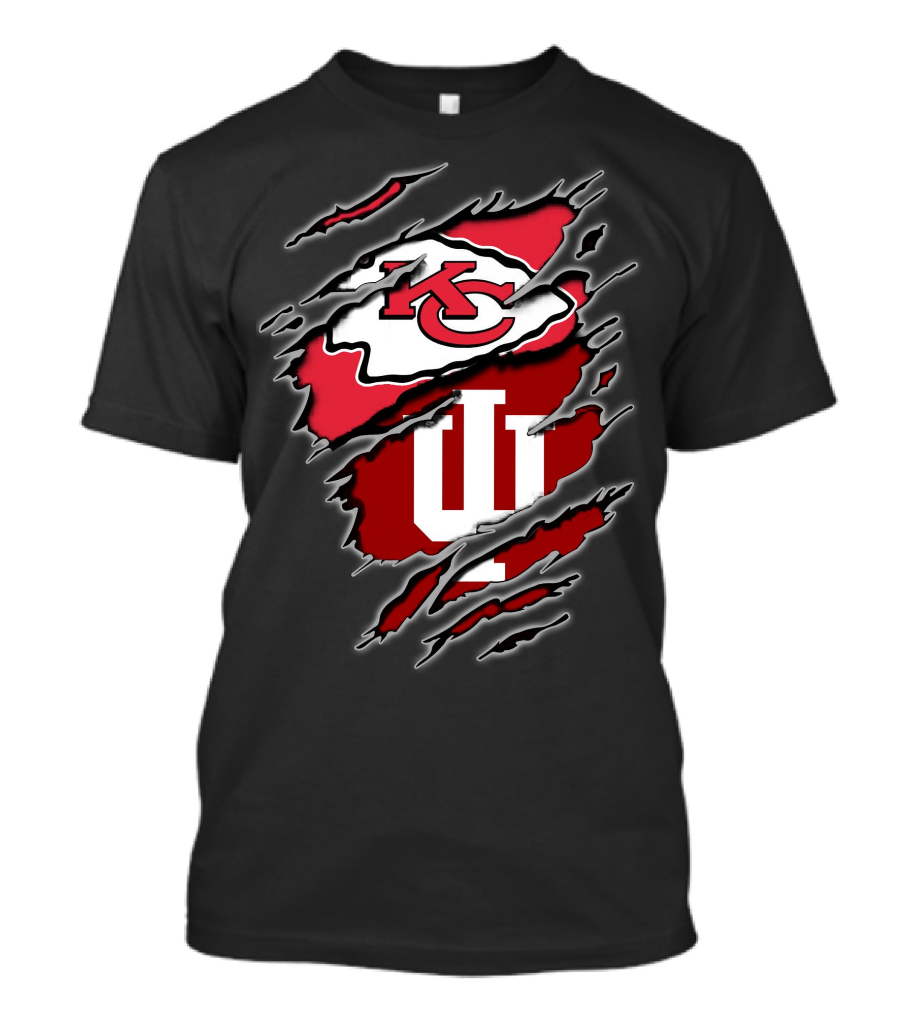 Kansas City Chiefs Indiana Hoosiers Crossover T-Shirt