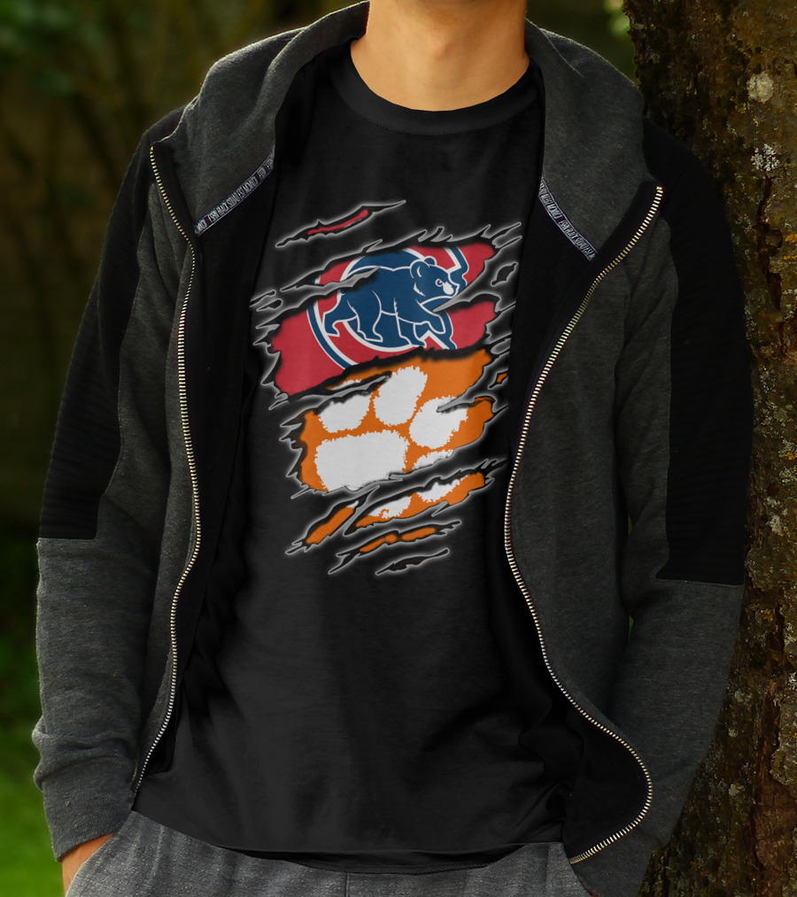 Cubs Clemson Paw Print Team Spirit T-Shirt