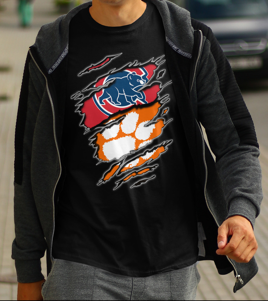 Cubs Clemson Paw Print Team Spirit T-Shirt