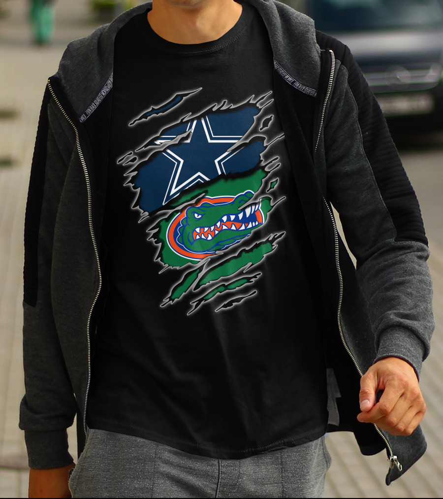Cowboys Star Ripping Through Gators T-Shirt