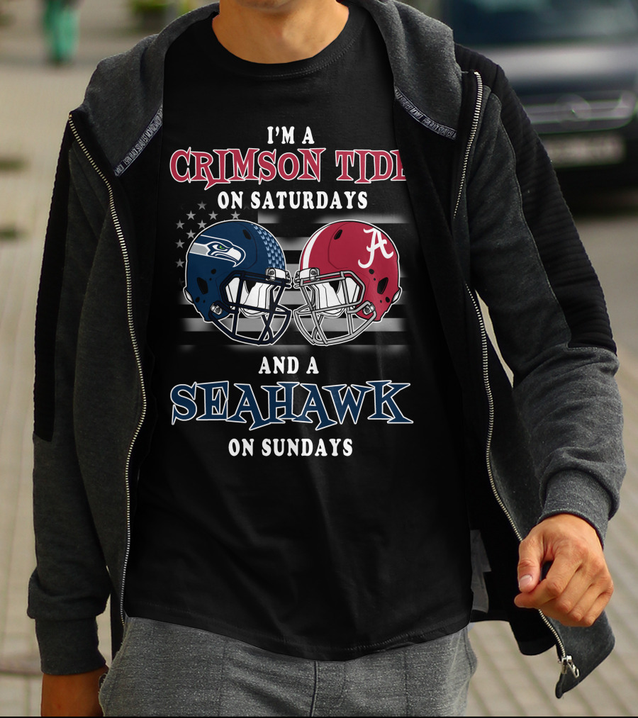 I'm A Crimson Tide On Saturdays And A Seahawk On Sundays T-Shirt