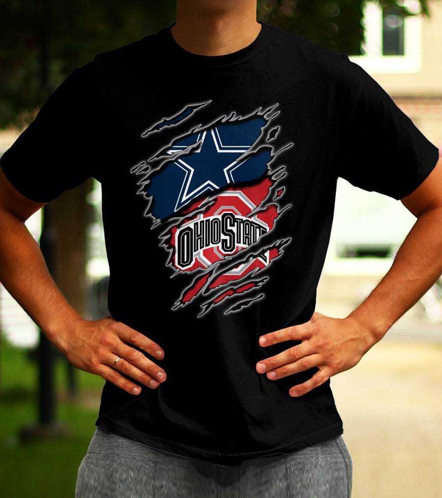 Dallas Cowboys Ohio State Buckeyes Torn Combination T-Shirt