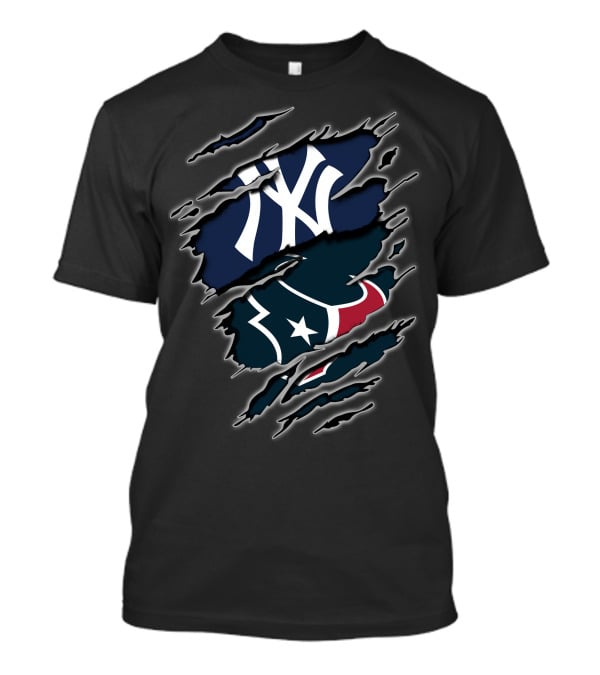 Yankees Texans Themed Logo Fusion T-Shirt