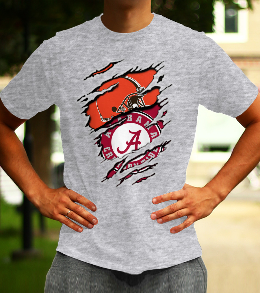 Cleveland Browns Alabama Crimson Tide Fan T-Shirt