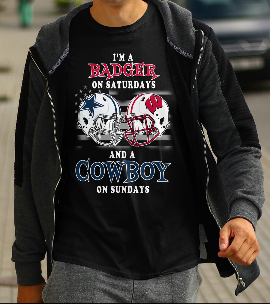 I'm A Badger On Saturdays And A Cowboy On Sundays T-Shirt