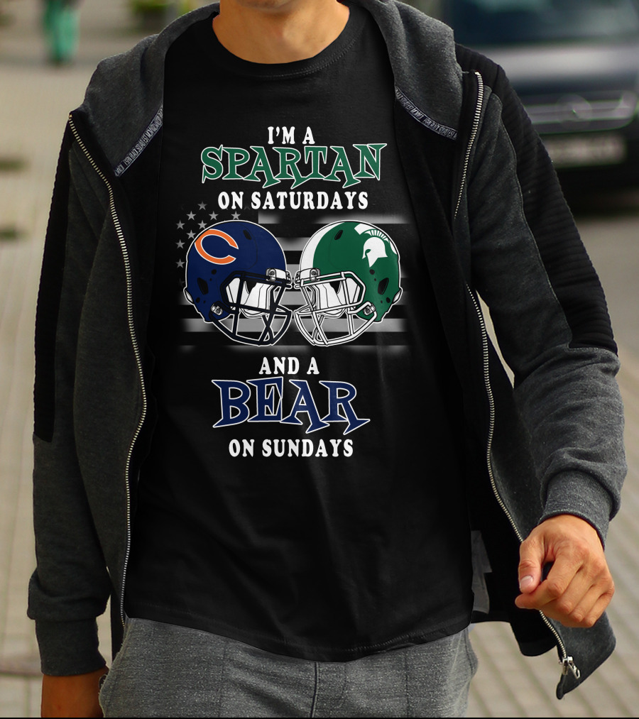I'm A Spartan On Saturdays And A Bear On Sundays T-Shirt