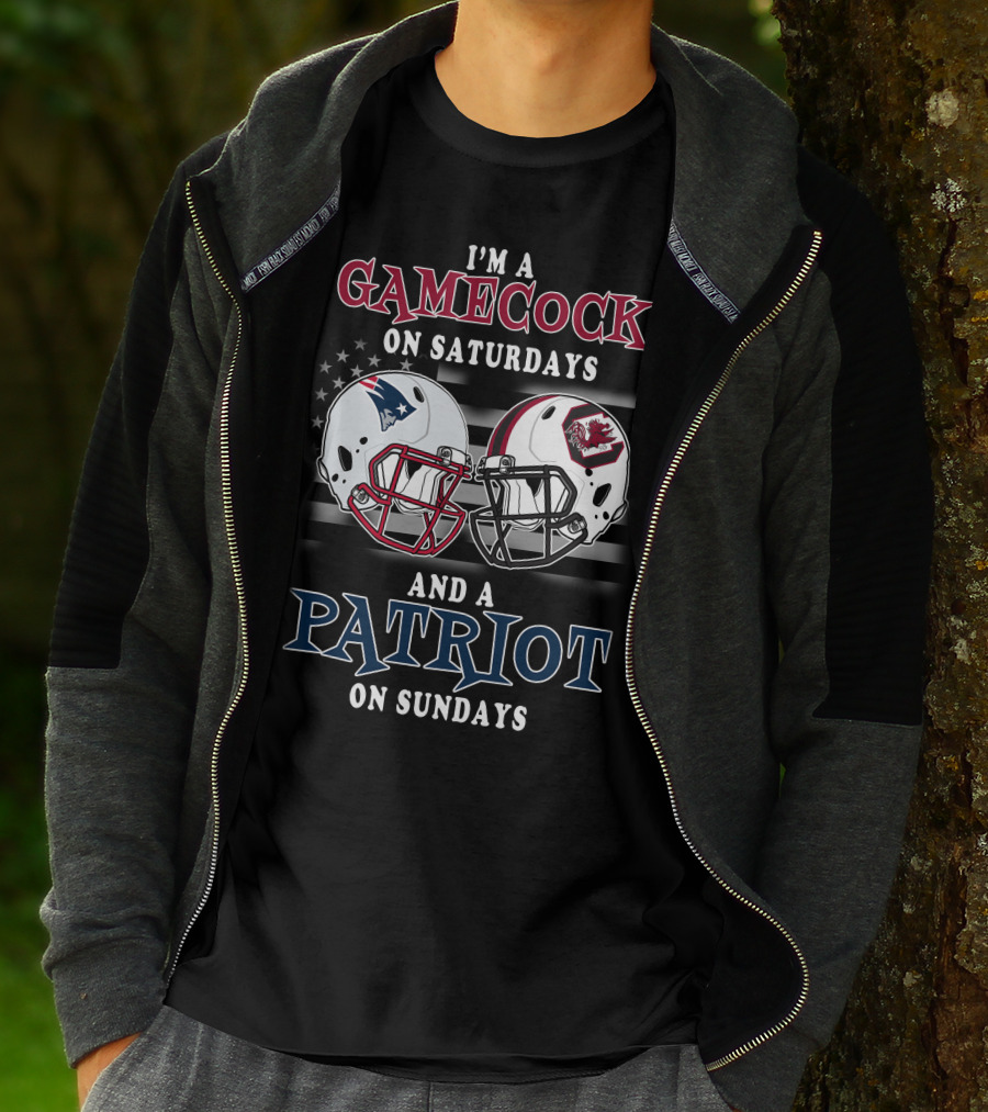 I'm A Gamecock On Saturdays And A Patriot On Sundays T-Shirt