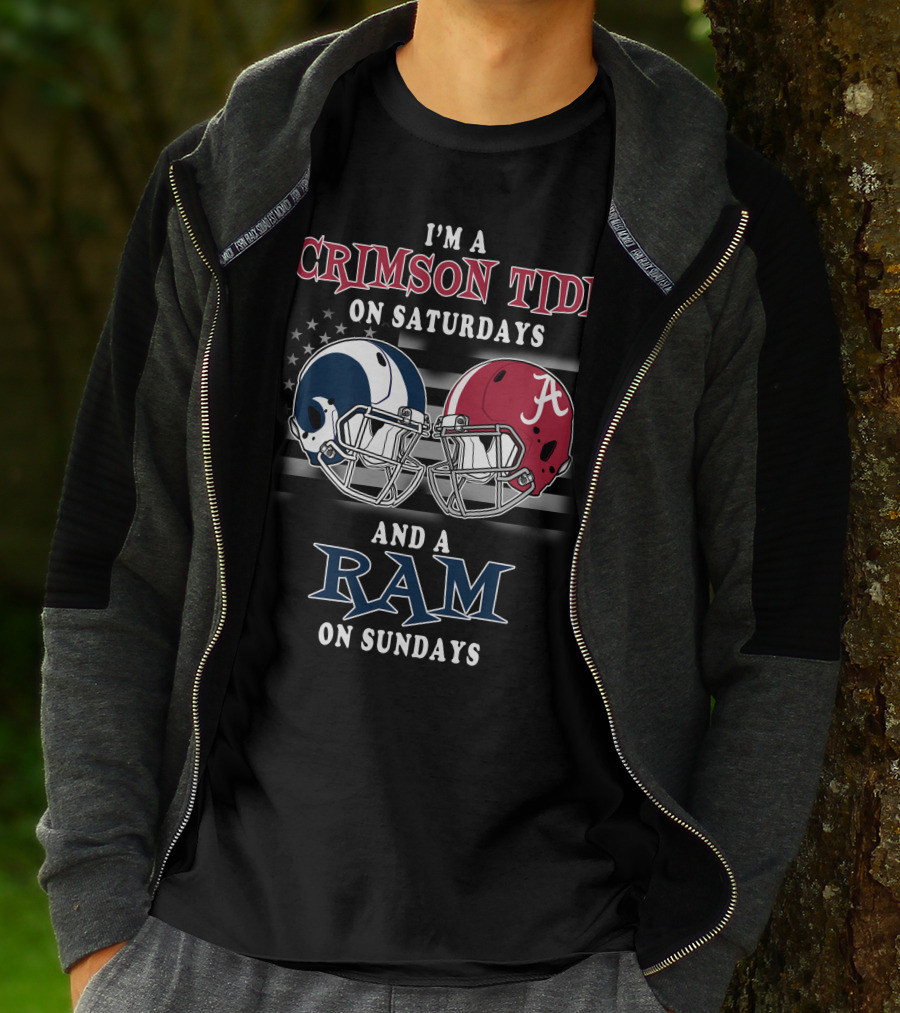 I'm A Crimson Tide On Saturdays And A Ram On Sundays T-Shirt