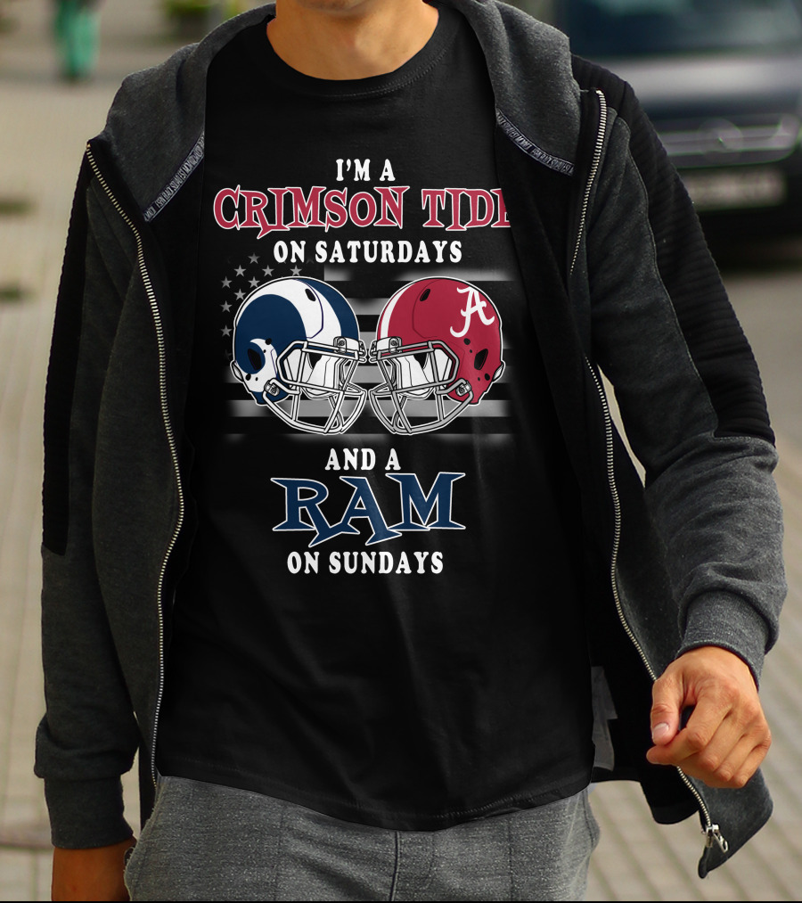 I'm A Crimson Tide On Saturdays And A Ram On Sundays T-Shirt