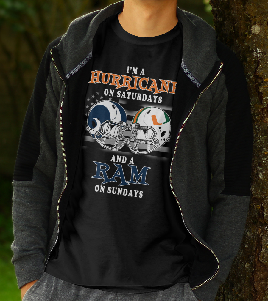 I'm A Hurricane On Saturdays And A Ram On Sundays T-Shirt