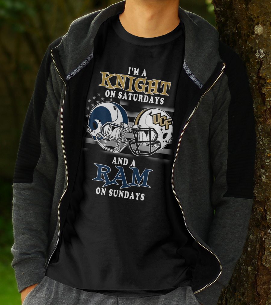 I'm A Knight On Saturdays And A Ram On Sundays UCF Helmet Football T-Shirt