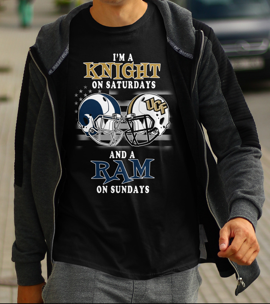 I'm A Knight On Saturdays And A Ram On Sundays UCF Helmet Football T-Shirt