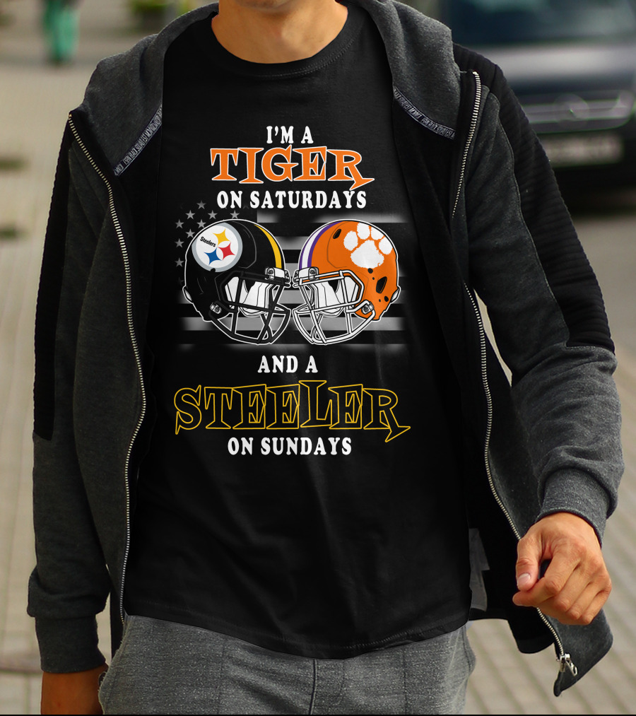 I'm A Tiger On Saturdays And A Steeler On Sundays T-Shirt