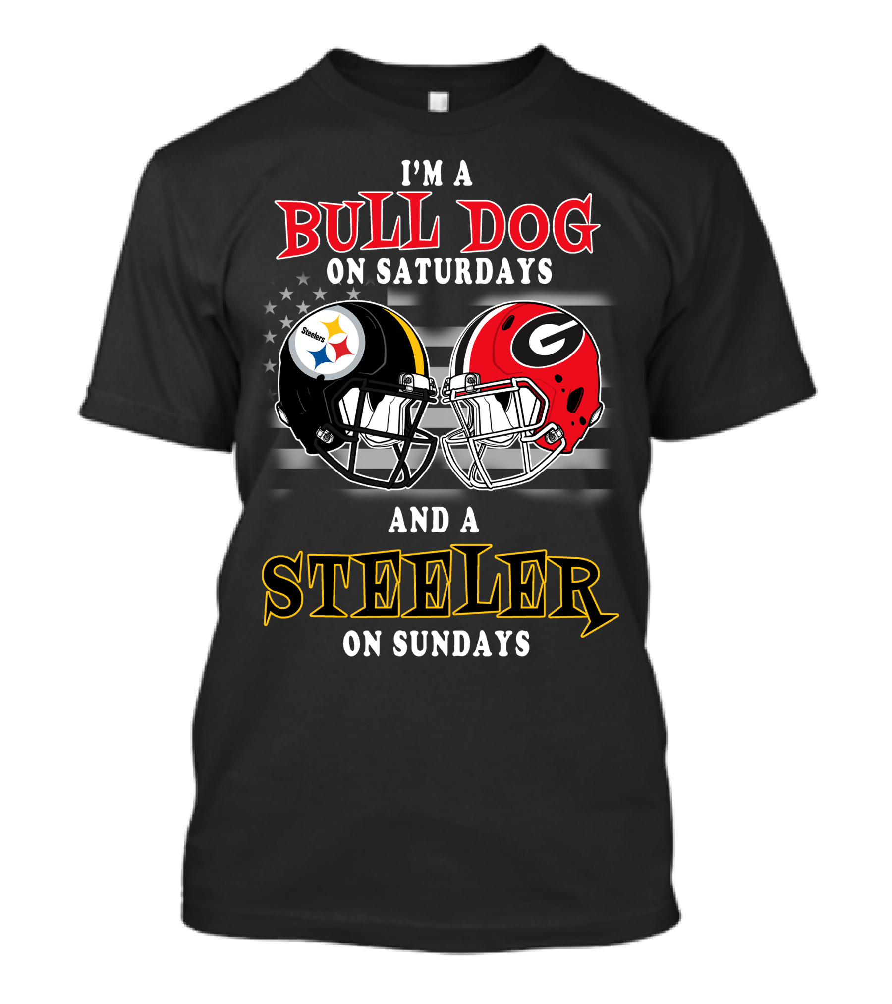 I'm A Bulldog On Saturdays And A Steeler On Sundays T-Shirt